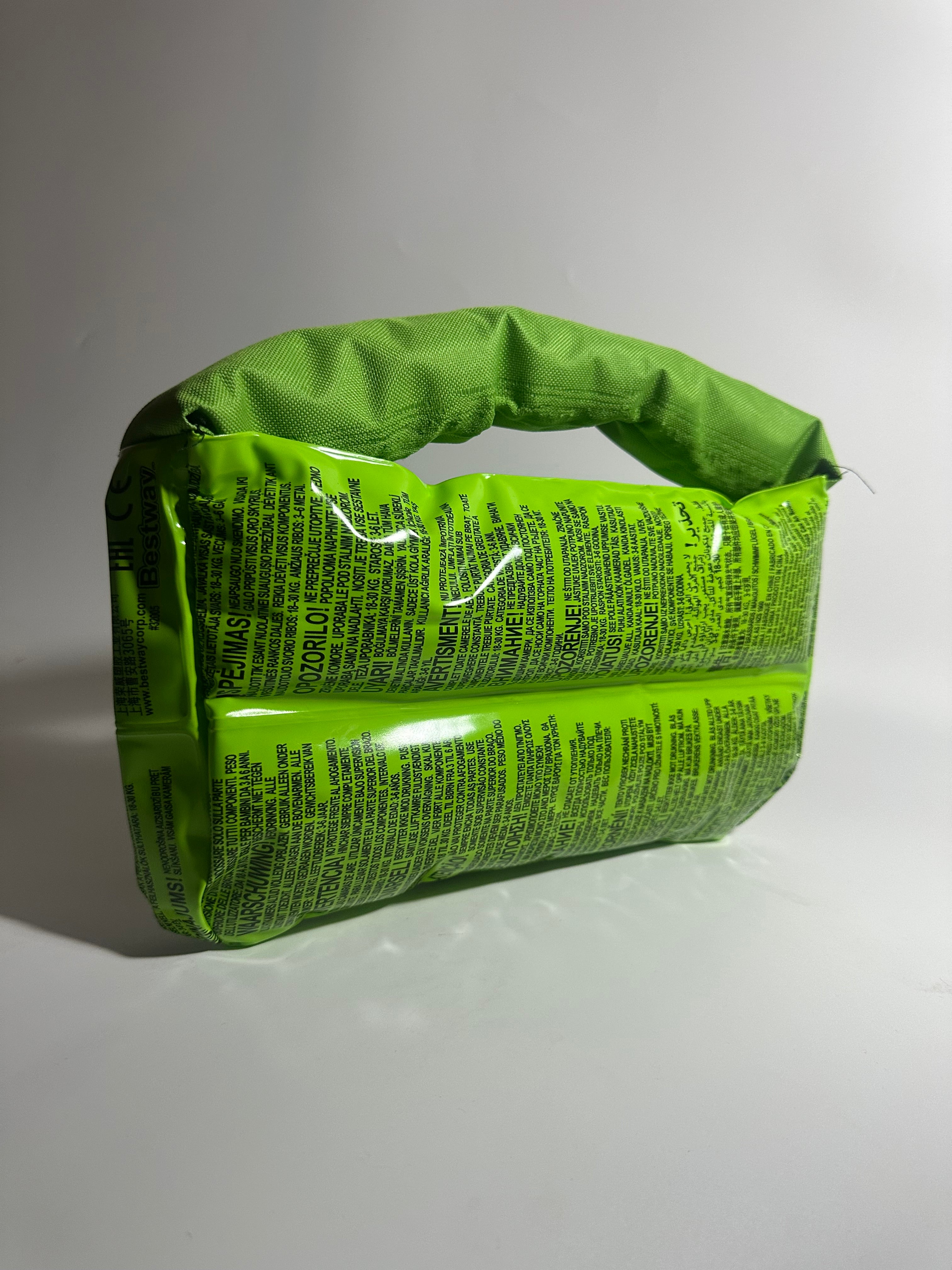 green vinyl bag