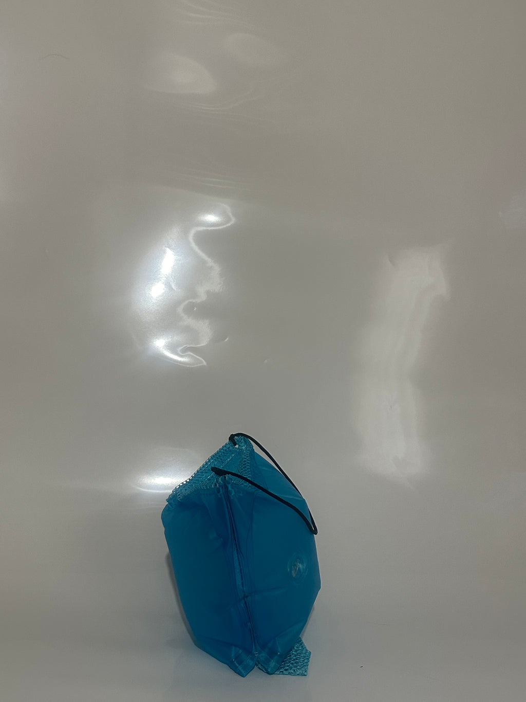 Blue vinyl bag