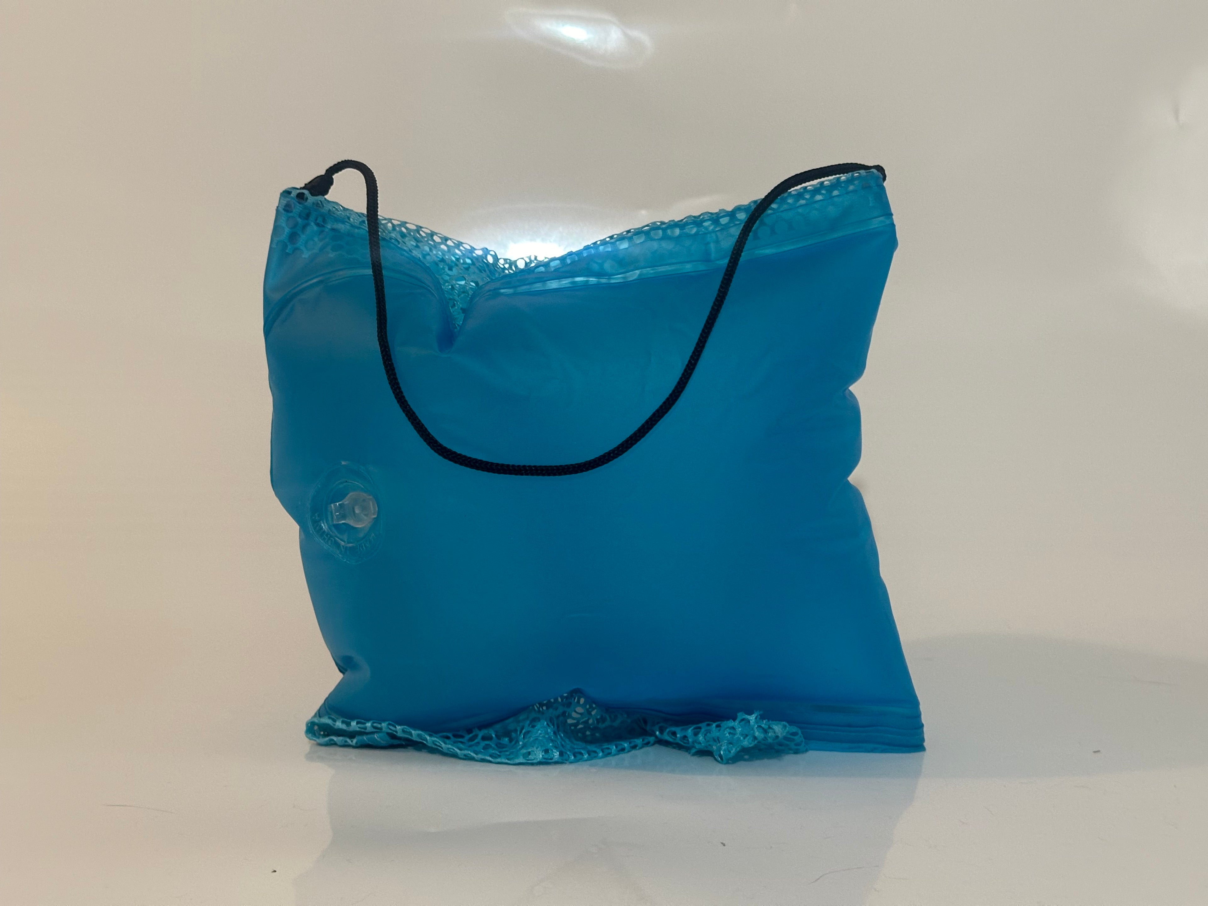 Blue vinyl bag