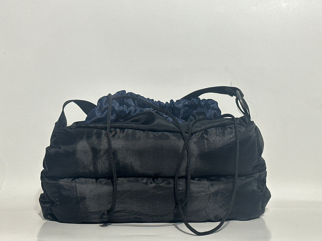 black bag with blue