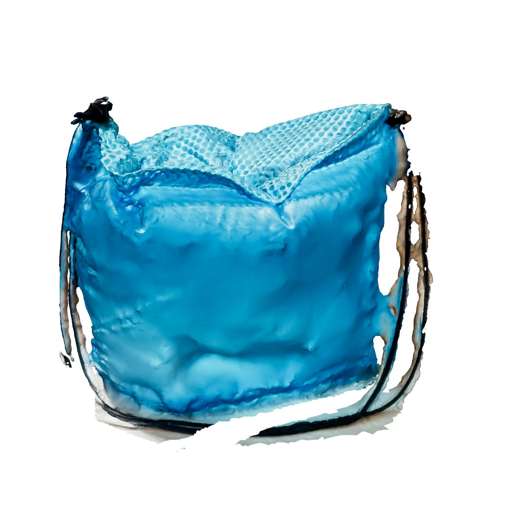 Blue vinyl bag
